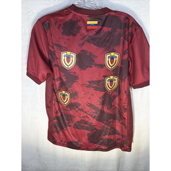 NWT Venezuela Soccer Jersey Slim Fit Size 28 Small Givova Red Burgundy Gold - Picture 6 of 7